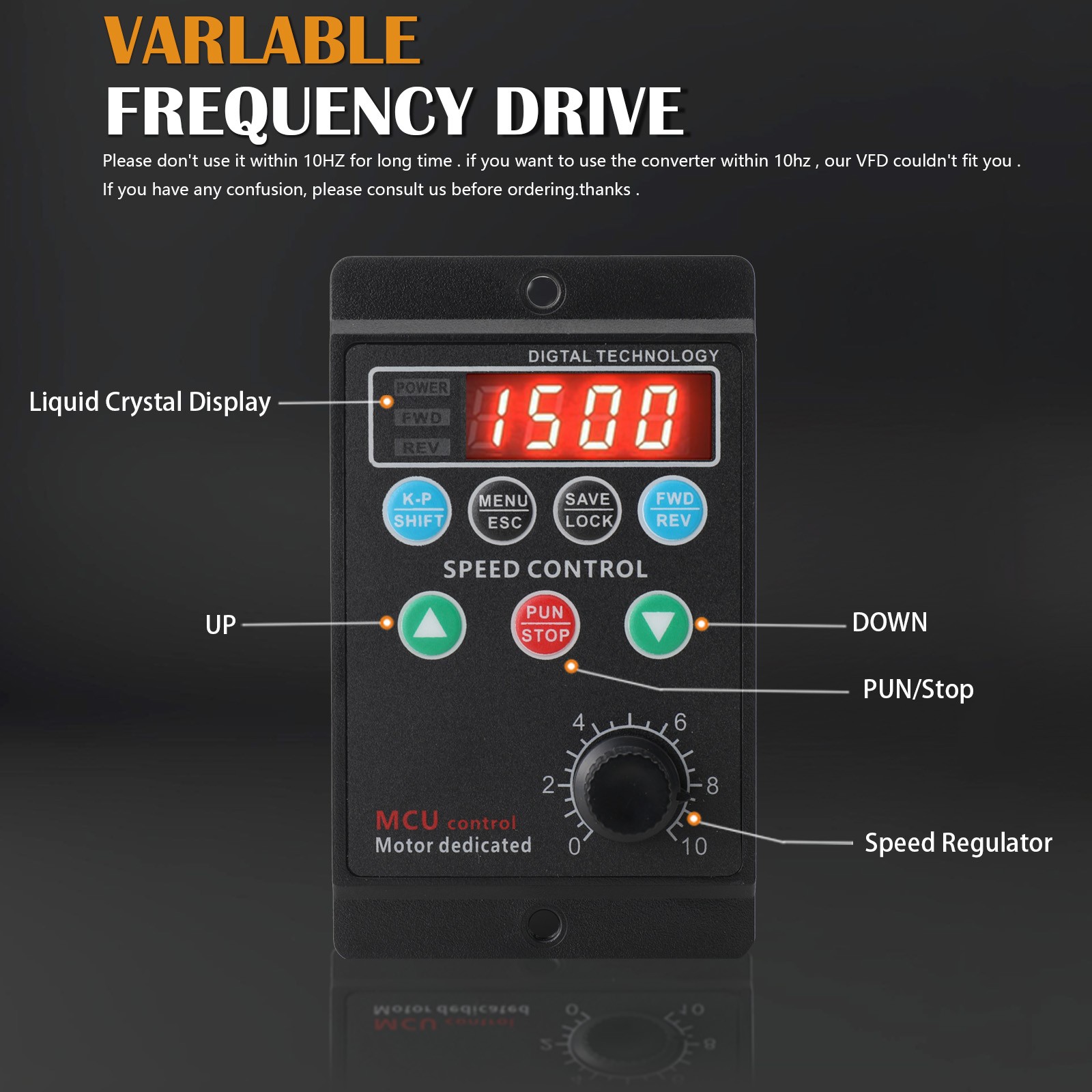 Single To 3 Phase 750W 1HP 110/220V Variable Frequency Drive Inverter VFD VSD