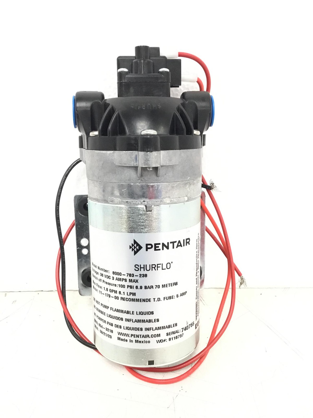 12x New SHURFLO 8000-783-238 Diaphragm Pump 3 Chamber 1.6 GPM 36VDC Pentair