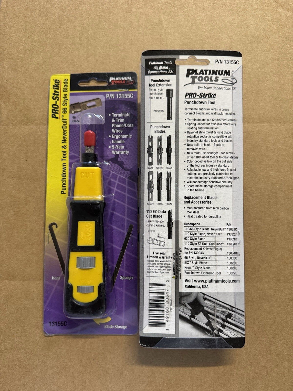 Platinum Tools PRO-Strike Punchdown Tool 66Style Blade P/N 13155C Price per unit