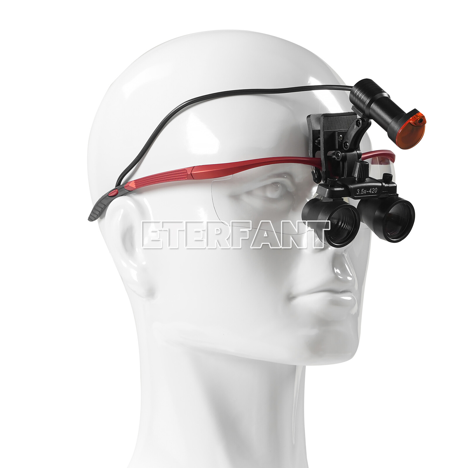 ETERFANT Dental 5W LED Headlight Lamp w/Filter Metal Clip for Binocular Loupe