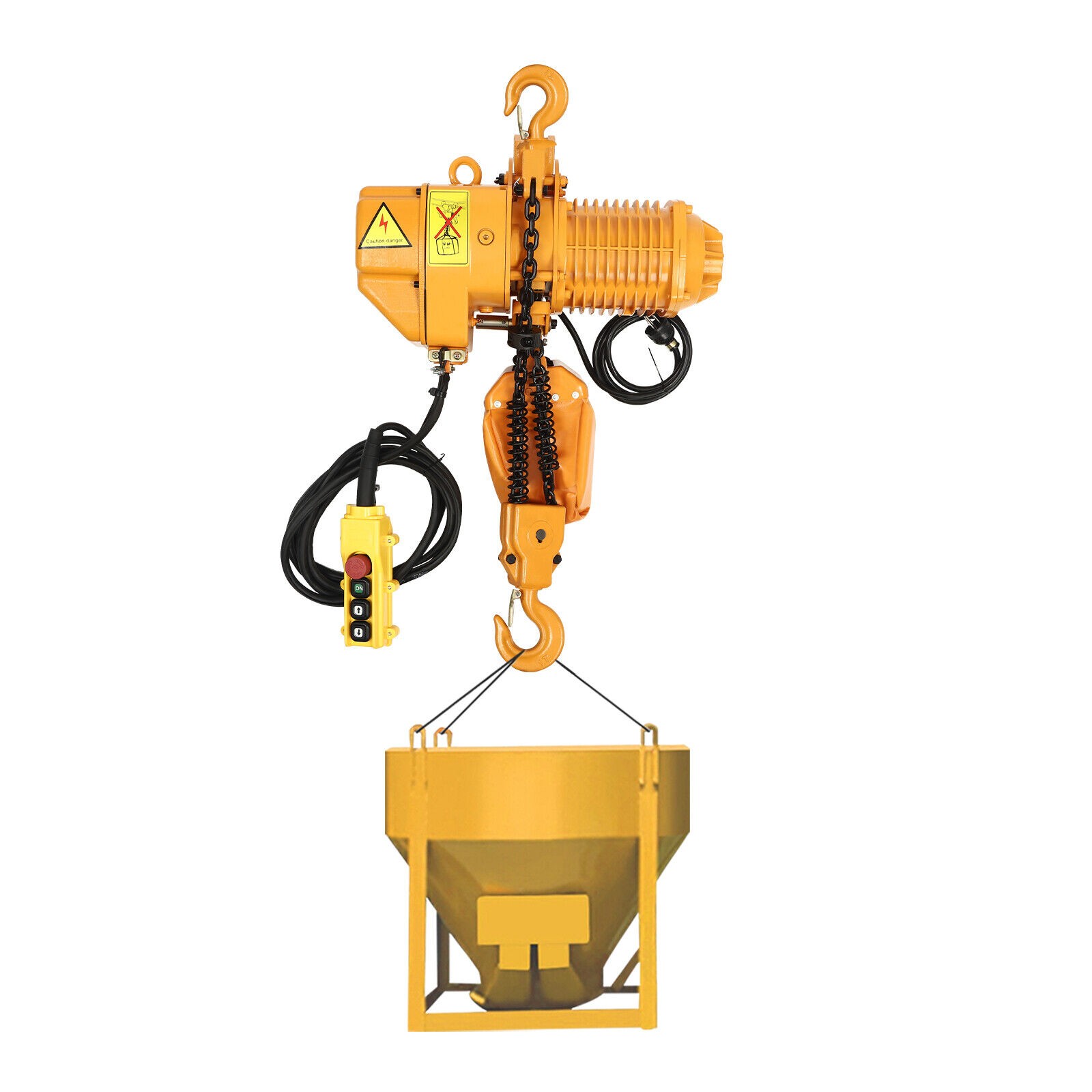 Single Phase Hoist Electric Chain Hoist Crane 10FT Chain 1.6KW 1 Ton/2204 lbs