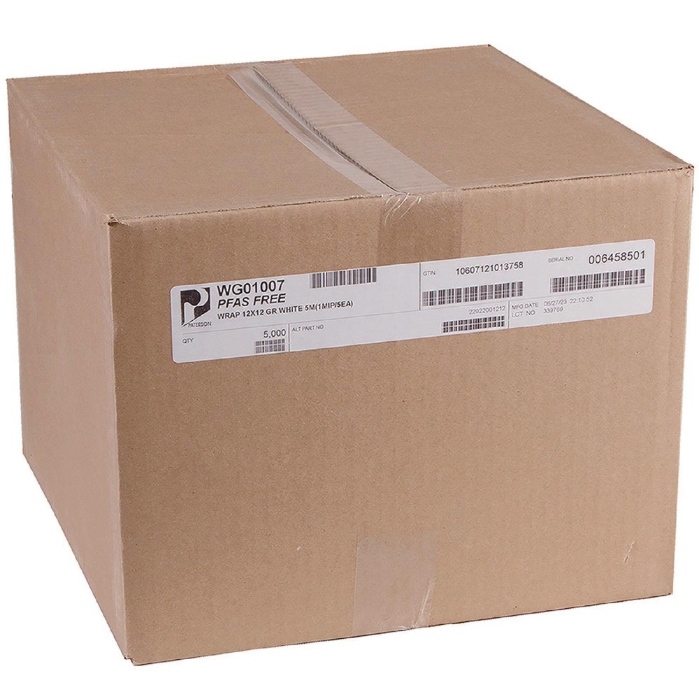 Paterson WG01007 12″ x 12″ Grease-Resistant Food Wrap – White (5000/CT) New