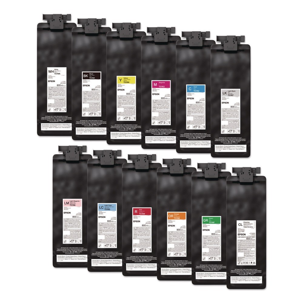 Epson T51N520 (T51N) UltraChrome GS3 800 mL Eco-Solvent Ink – Light Cyan New