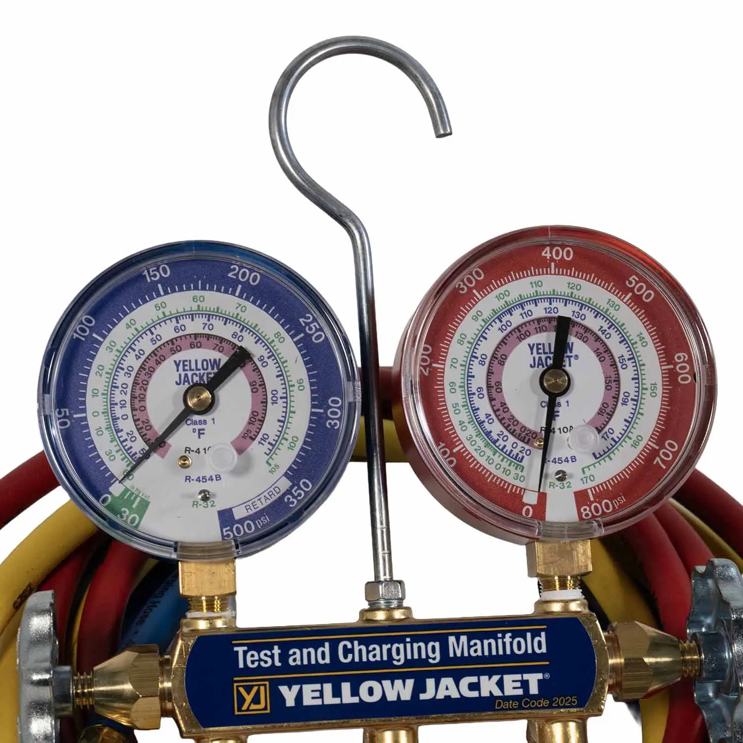 Yellow Jacket 42036 2-Valve Series 41 A2L Manifold, 3-1/8″ Gauges