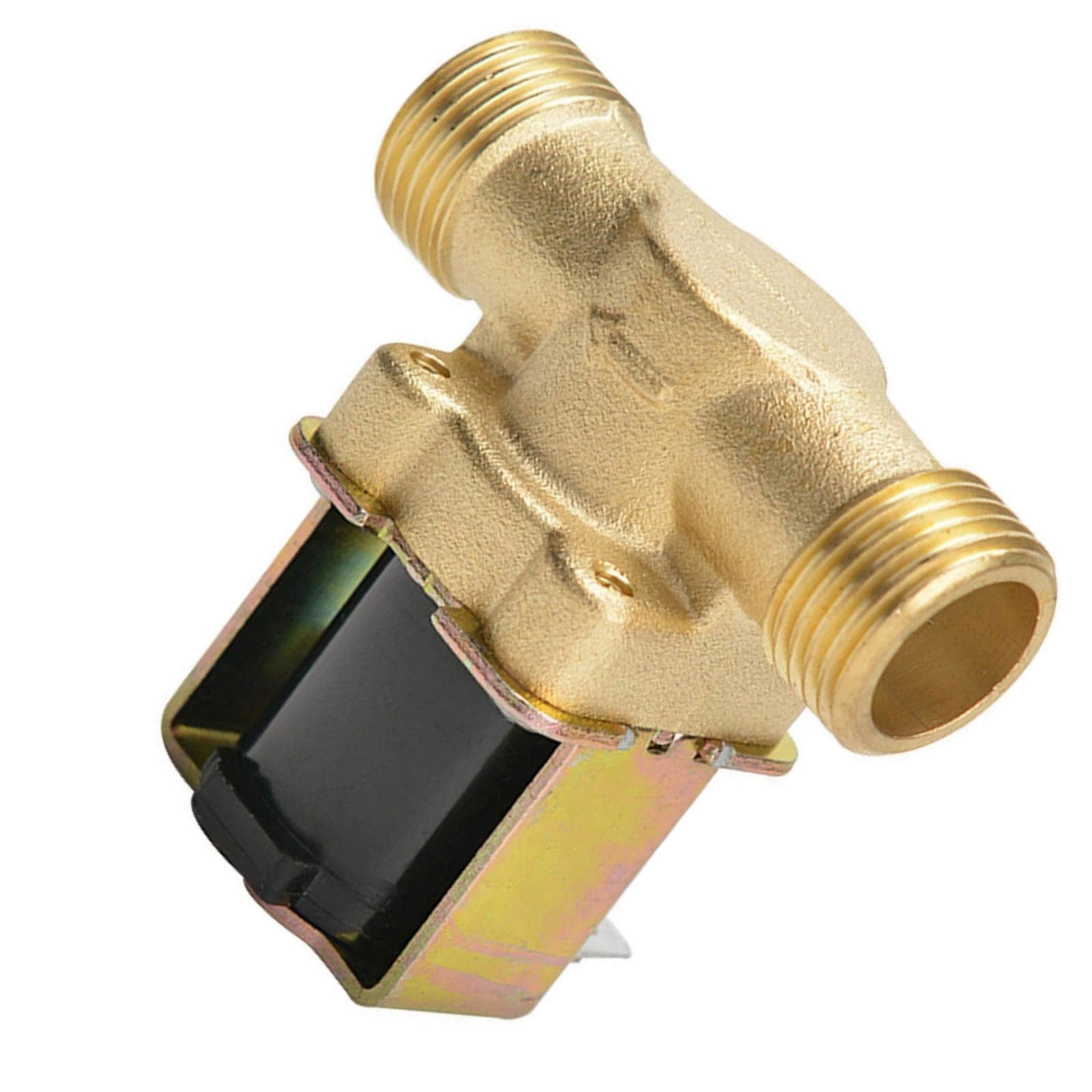 DC12V 1/2 Inch Brass Electric Solenoid Valve Normally Closed For Water 0.8Mpa
