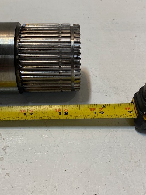 Input Shaft 18-1/2″ Long 52mm OD End 41 Teeth 20mm ID 30mm OD End 33 Teeth