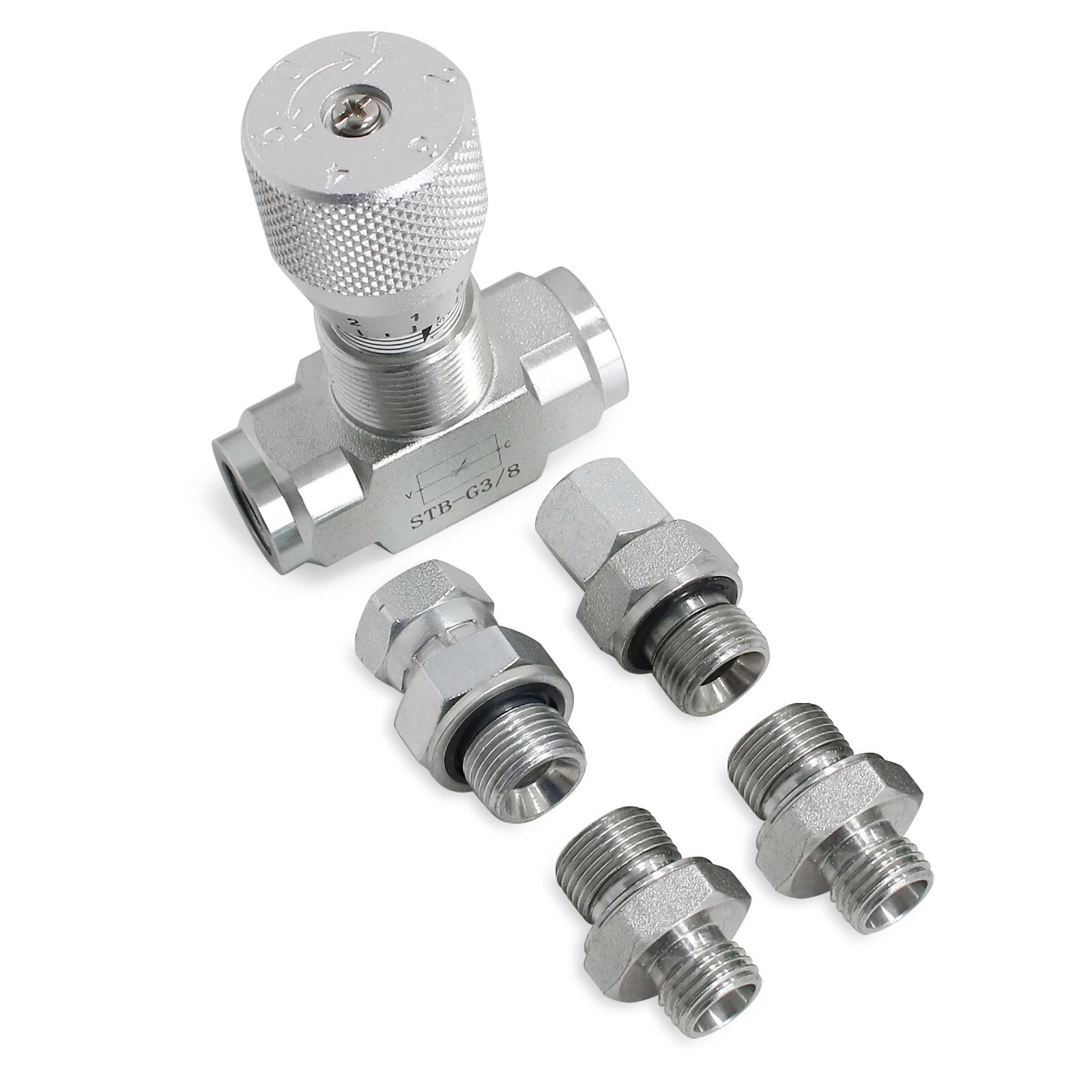 Hydraulic Flow Control Valve – STB-G3/8 – Mini Excavator – AGT – USA-3/8″ L08