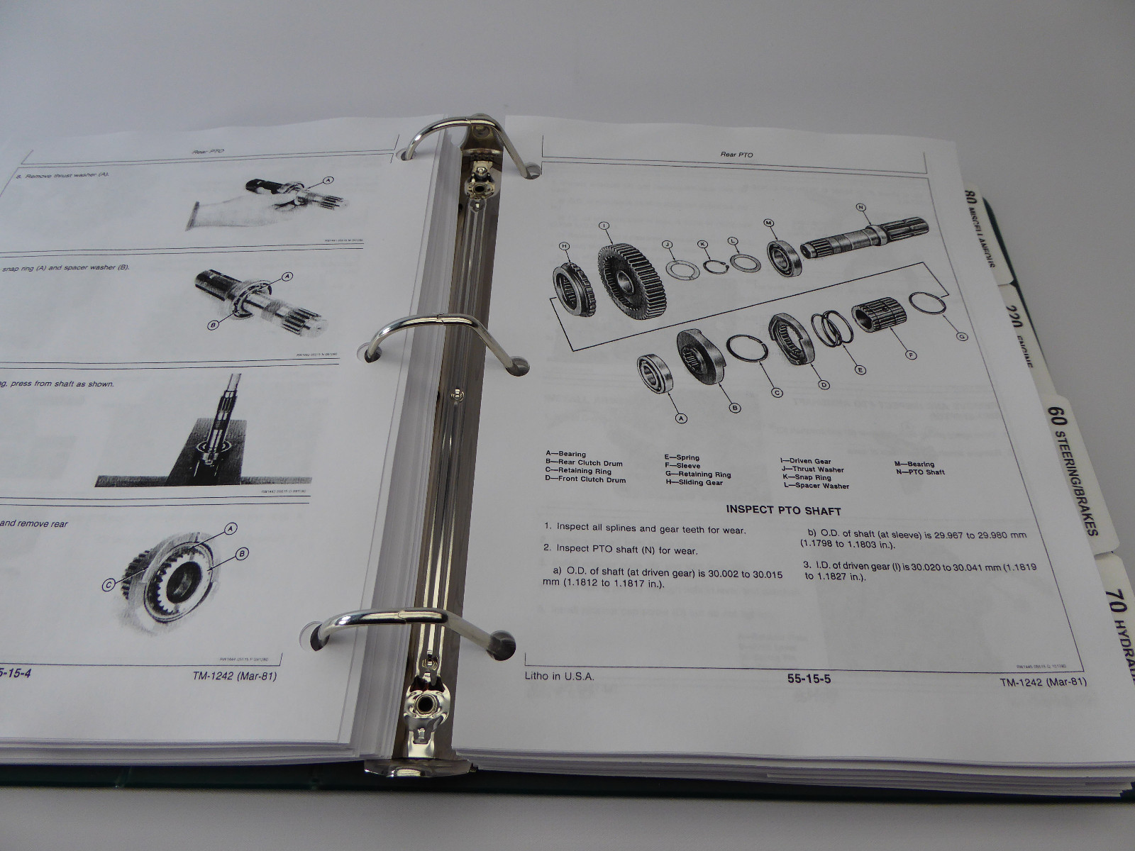 John Deere 650 & 750 Tractor Technical Service Repair Shop Manual Book TM-1242