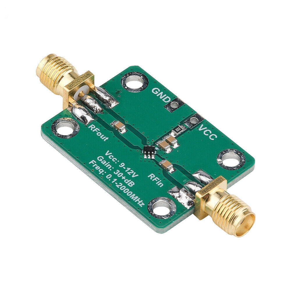 RF Wideband Amplifier 32dB low-noise LNA Broadband Module Receiver 0.1-2000MH​z