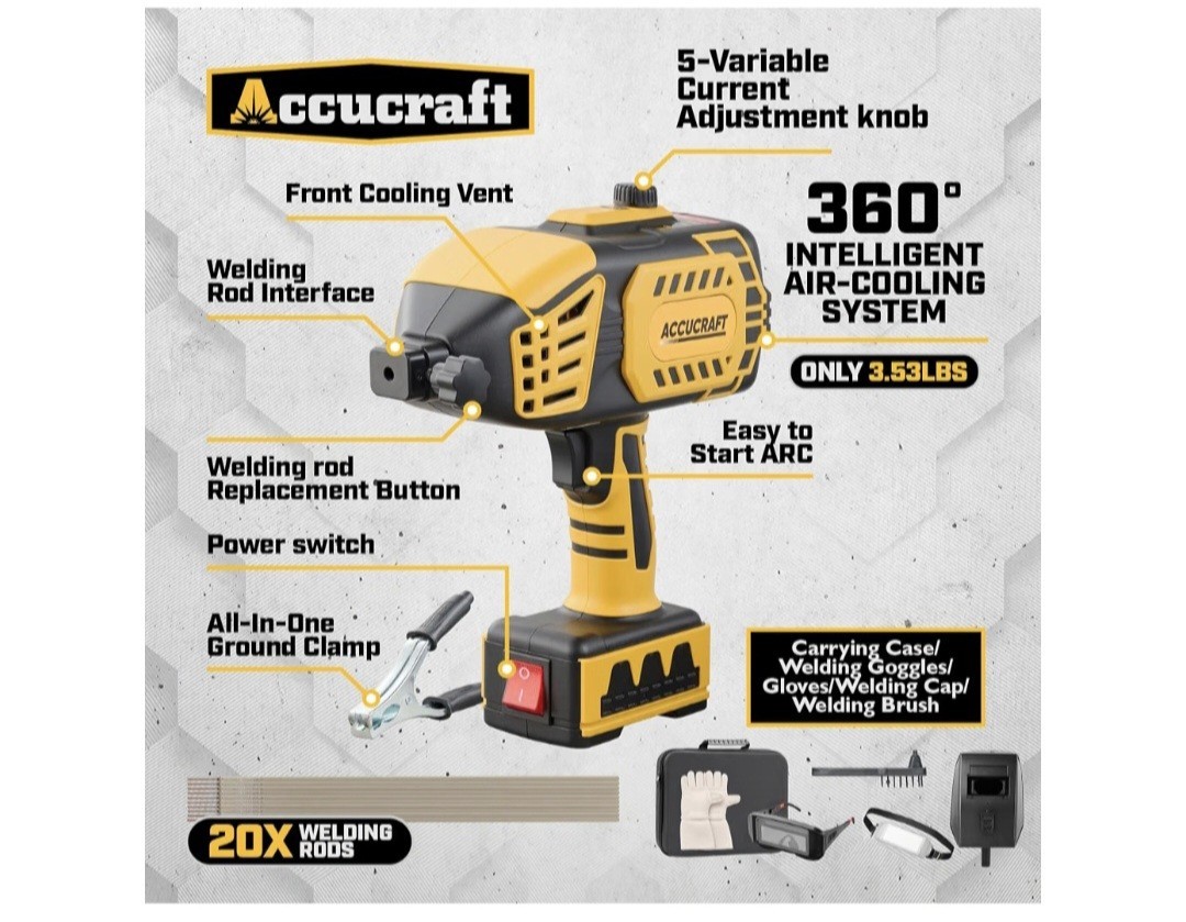 Portable Welding Machine,110V Handheld Welder w/IGBT Inverter 5 Variable Kit NEW