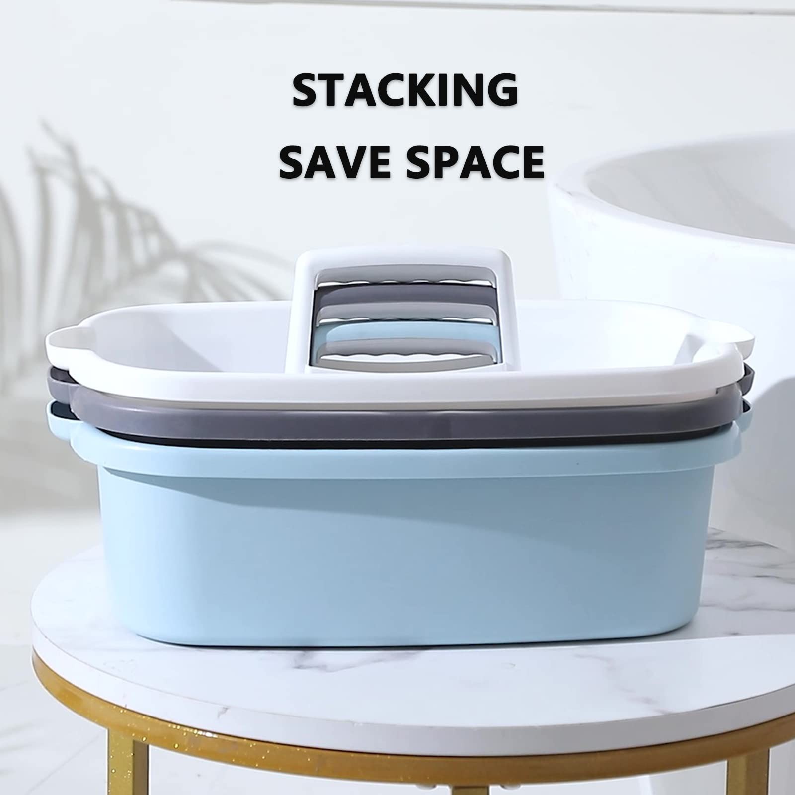 Large Cleaning Supplies Caddy Portable Shower Caddy Basket Dark Gray | Sturdy