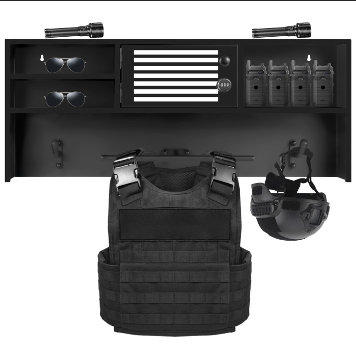 220lb Wall-mounted Police Gear Rack Stand Tactical Police, Turnout Gear for Gift