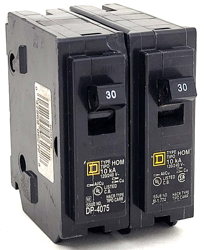 Lot of 2- HOM130 Square D 30A 240V Circuit Breaker – Next Day Option -New -Flaw