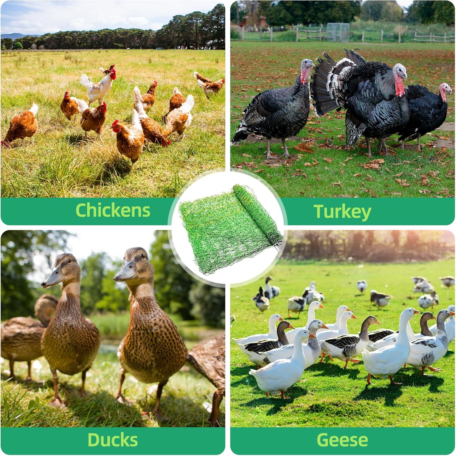 41.5″H x 164’L Poultry Netting Electric Fence,Electric Fencing for Farms,Ranches