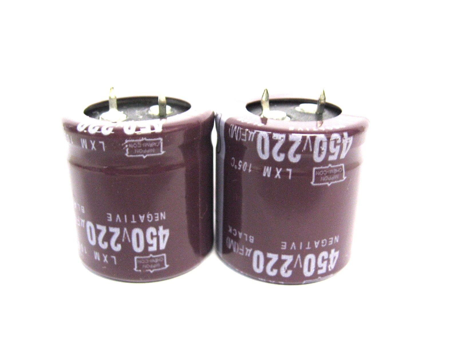 220uF 450V (2x) Electrolytic Capacitors 450V 220uF Volume 30×30 mm