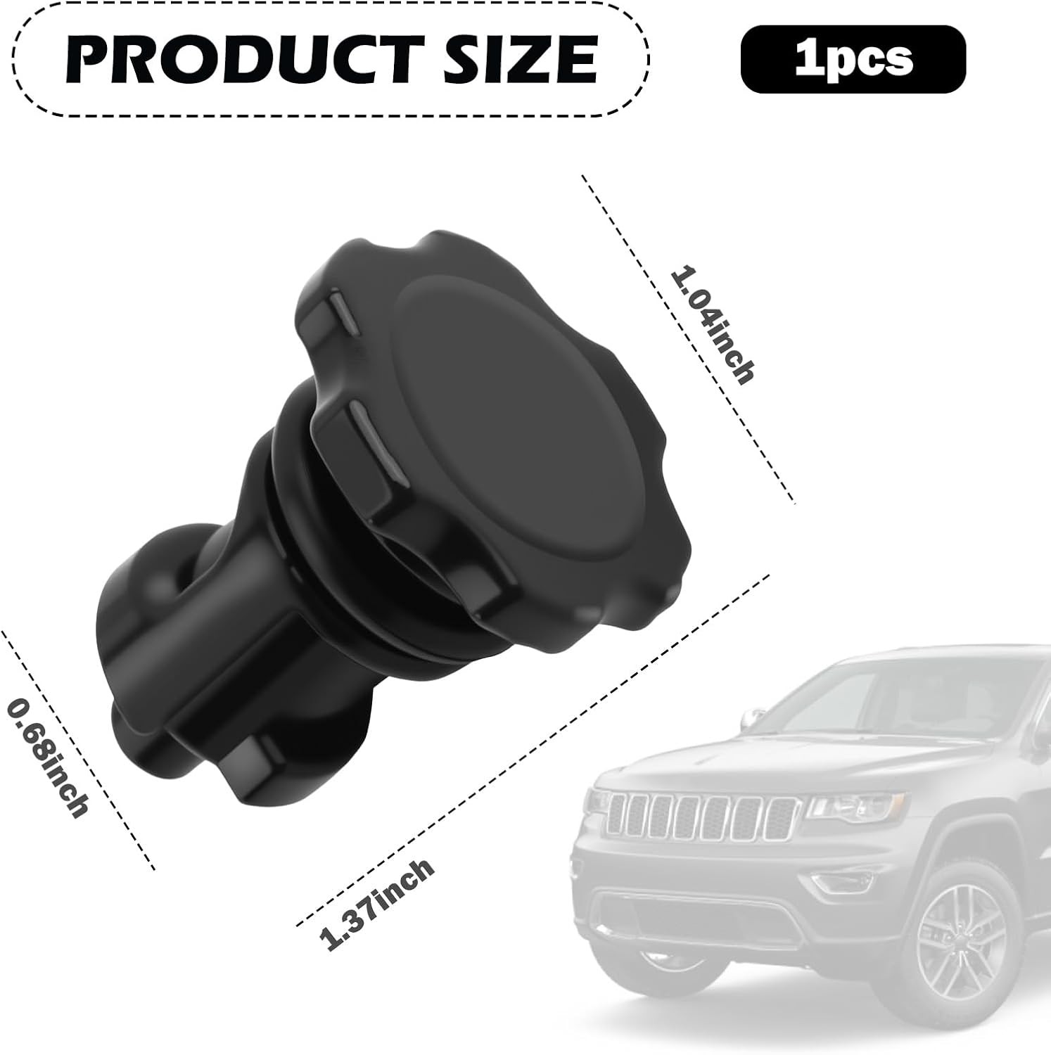 Transmission Oil Dipstick Filler Cap & Plug, OEM# 4591959AA, Durable Replacement