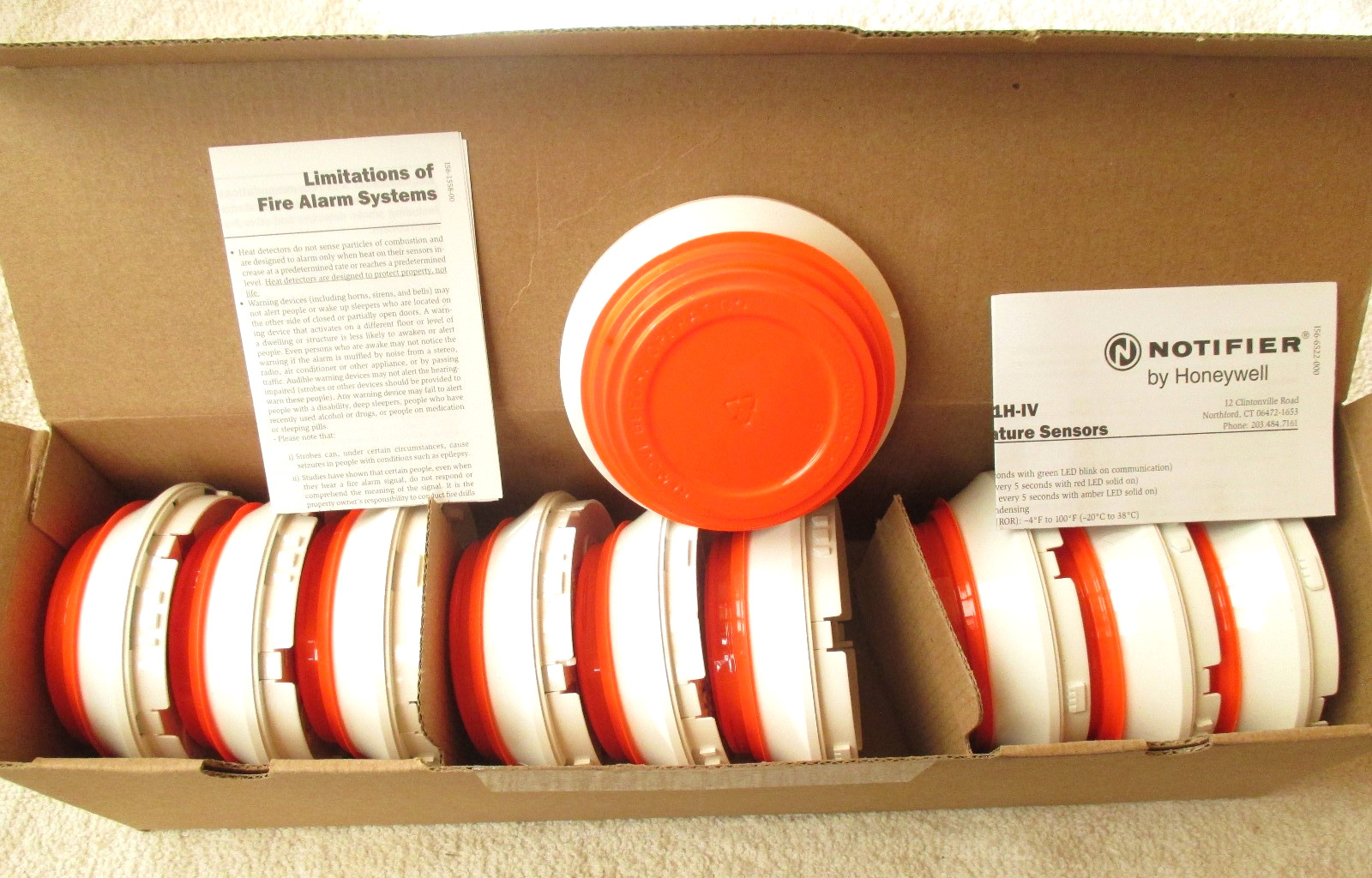 New Notifier FST-951-BP Addressable Heat Detector / Sensor. BOX / LOT OF 10