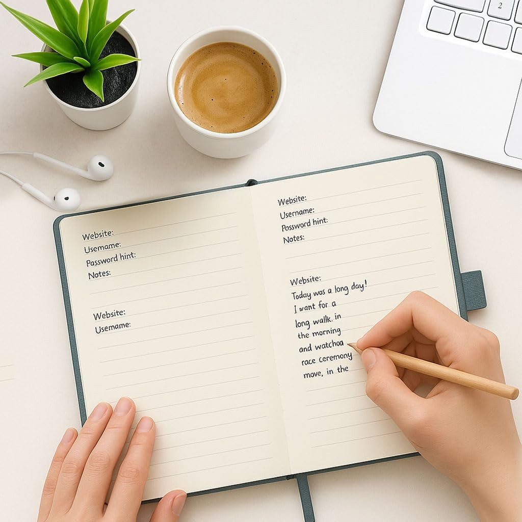 Password Book with Alphabetical Tabs – Small Password Keeper Book (5.6 * 4.3 In)
