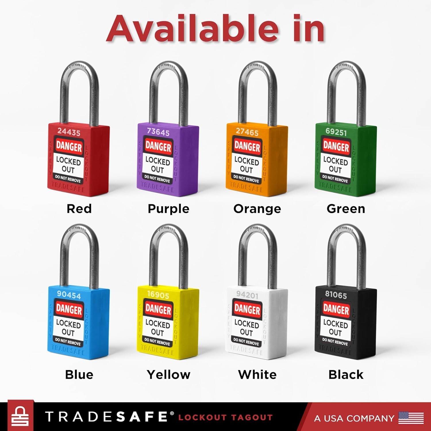 Lockout Tagout Locks Set – 10 Red Loto Locks, Lockout Locks Keyed Different, …