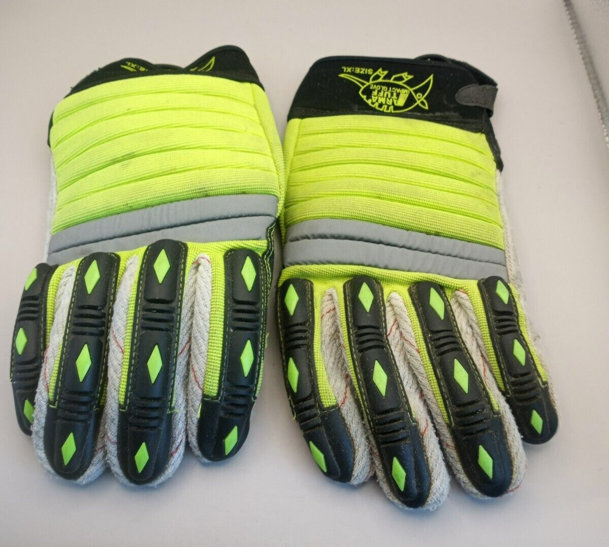 Arma Tuff Impact Gloves Size XL C Series Chartreuse/Black/Gray Reflective