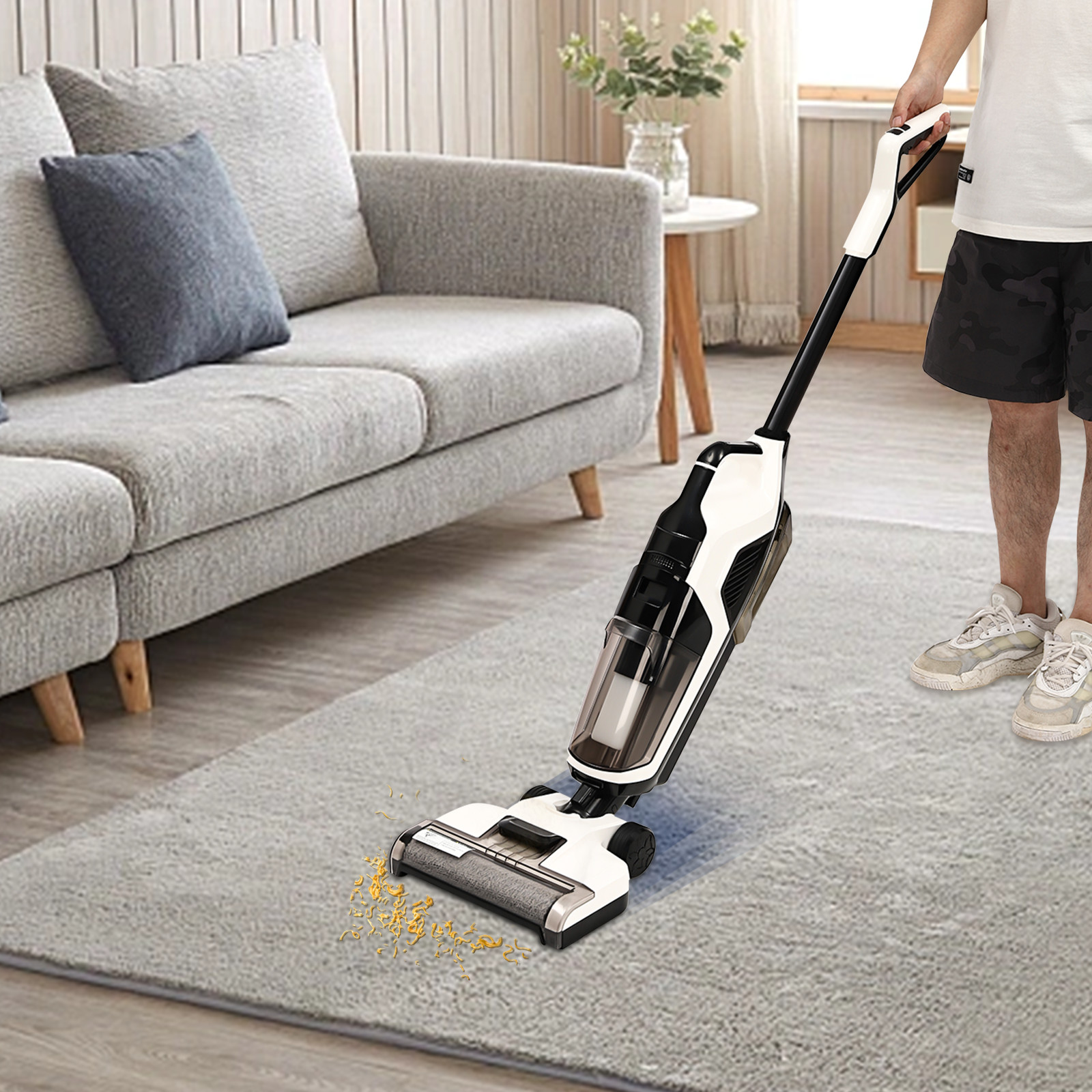 Hard Floor Cordless Wet Dry Vacuum Floor Cleaner Mop Vacuum Cleaning Machine USA
