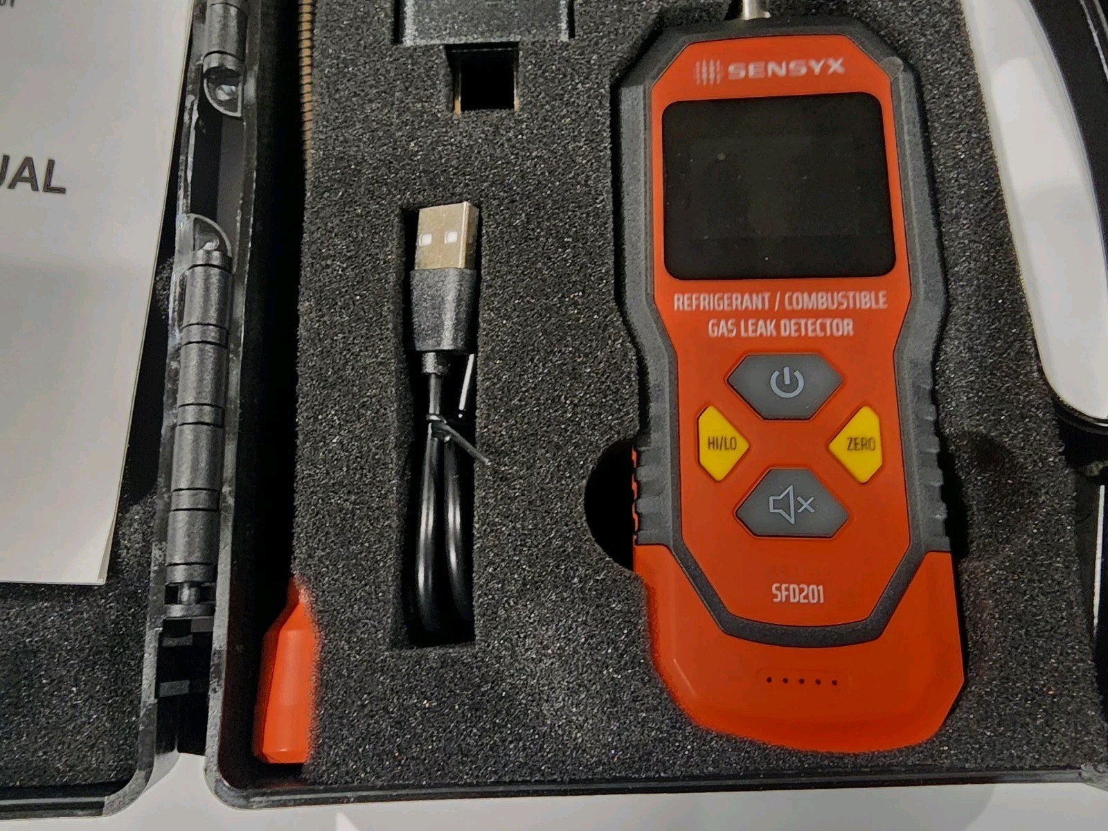 Rechargeable HVAC Refrigerant Leak Detector, Halogen Freon Sniffer, Air