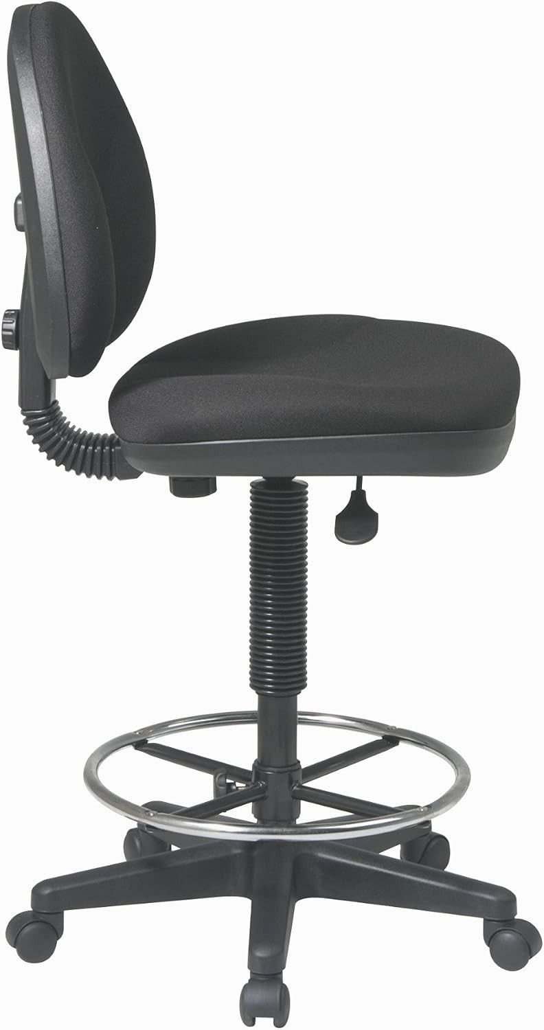Ergonomic Office Star Drafting Chair with Lumbar Support & Adjustable Foot Ring