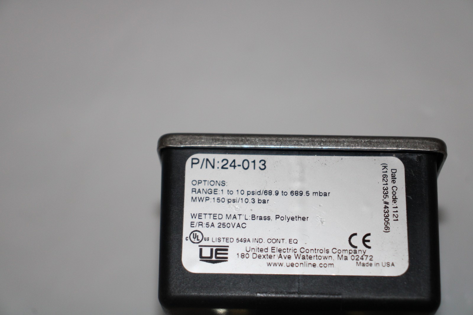 UE United Electric Controls Differential Pressure Switch 24-013 «BRAND NEW»