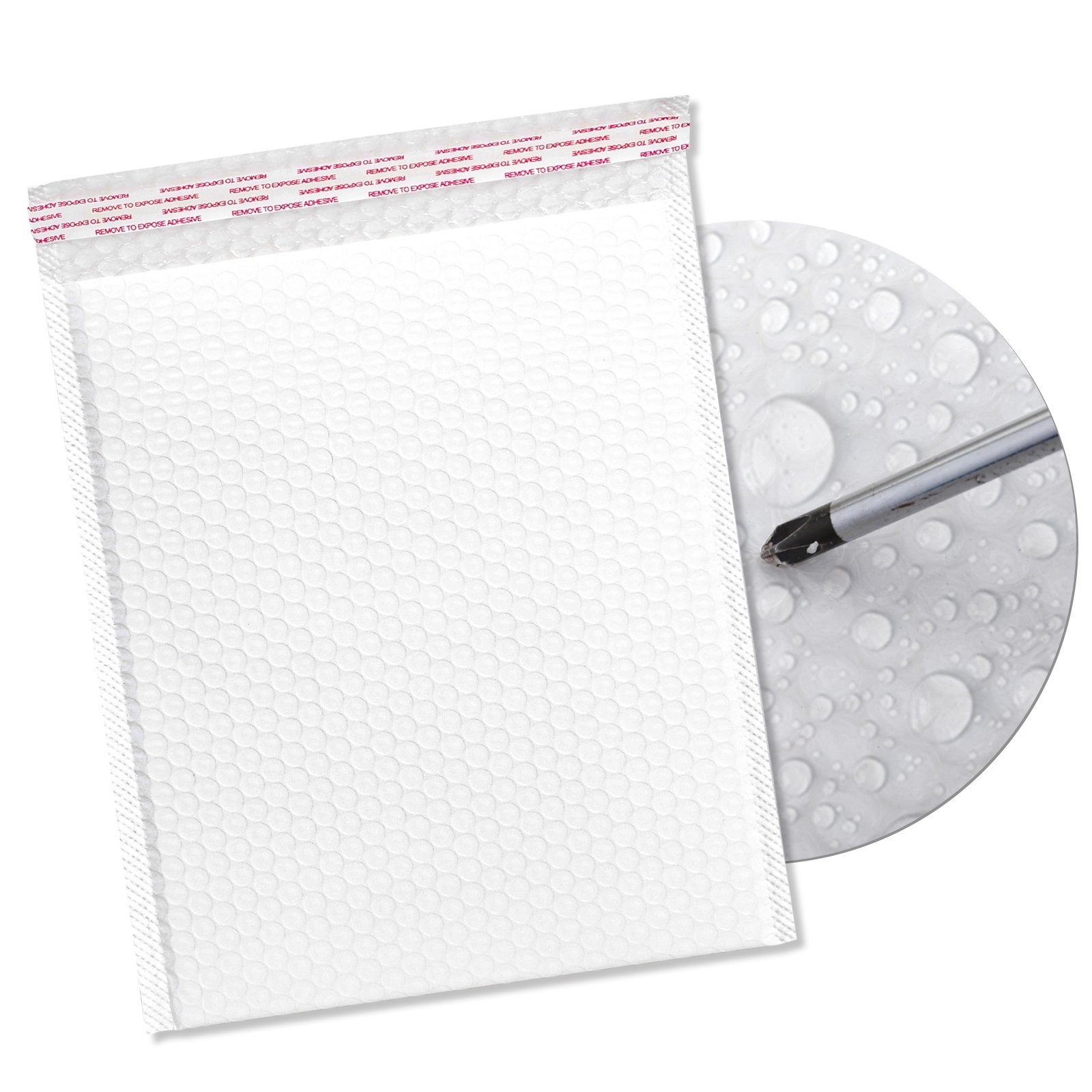 White 7″x9″ / 9.8″x11.8″ / 7.8″ x9.8″ Poly Padded Bubble Mailer Envelope