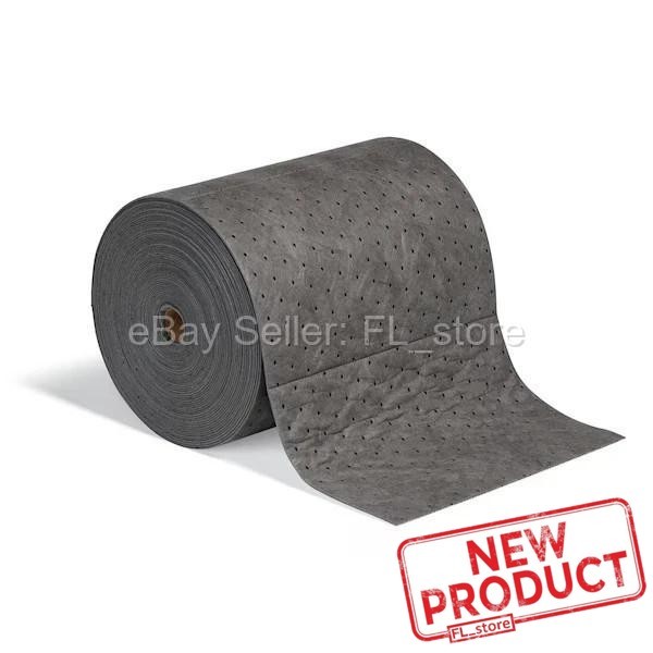 Pig Sorbent Roll Clean Up Pad 12 Gal 15 In X 90 Ft Universal Gray Polypropylene
