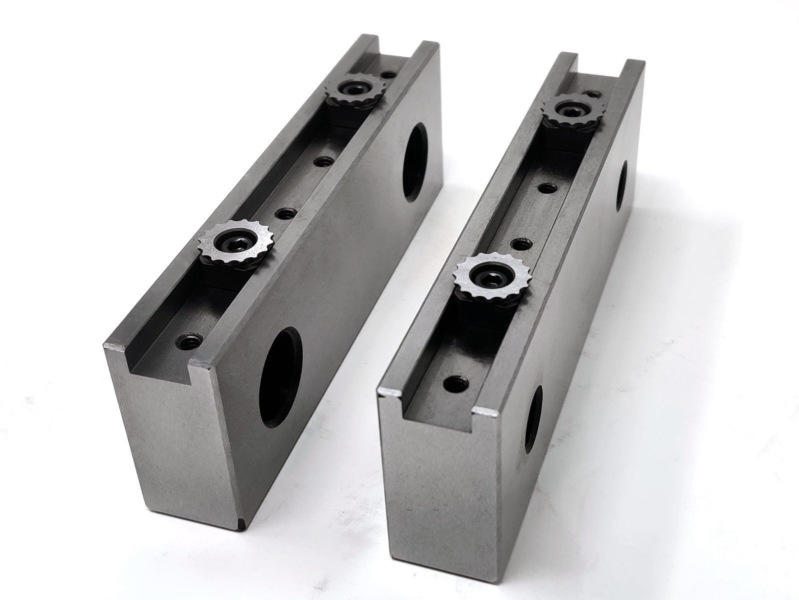 CNC Milling Steel Vise Hard Jaw, 6” Wide, Serrated W/ 0.100” Replaceable Teeth