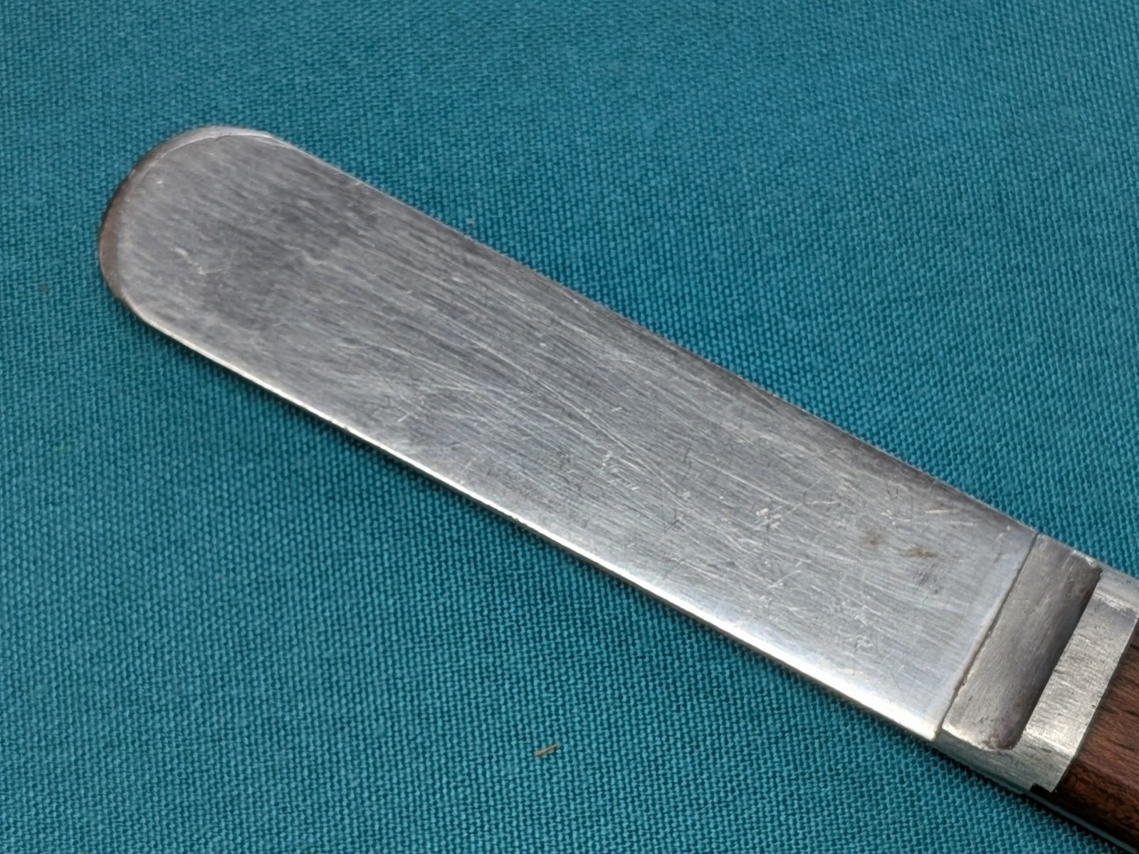 Vintage KERR MFG. Co. Dental Plaster Spatula? Stainless Steel w/ Hardwood Scales