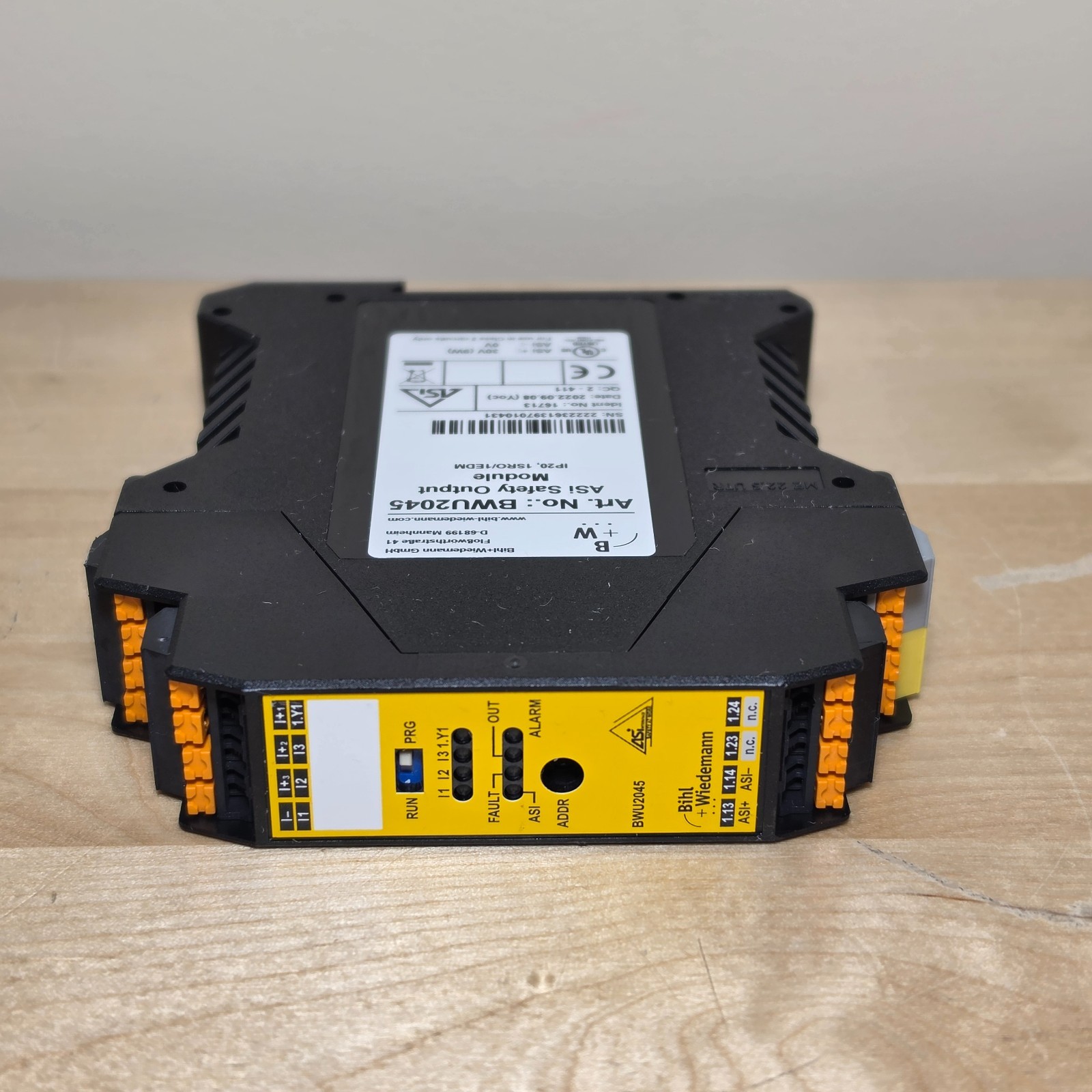 Bihl+Wiedemann BWU2045 ASi Safety Output Module 1SRO/1EDM IP20