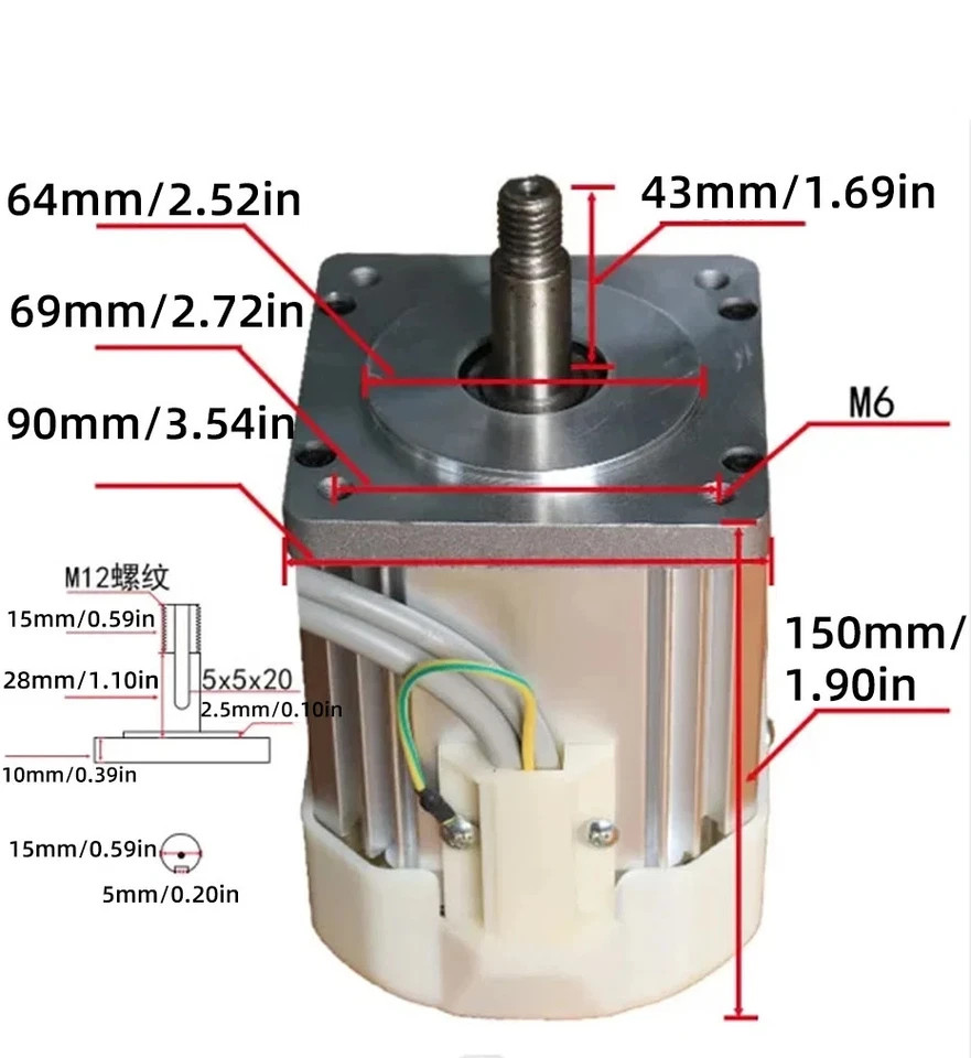 550W/750W/1100W/1.5KW/2.2KW AC Servo Motor Driver Speed Control Kit 1.85-6.85Nm