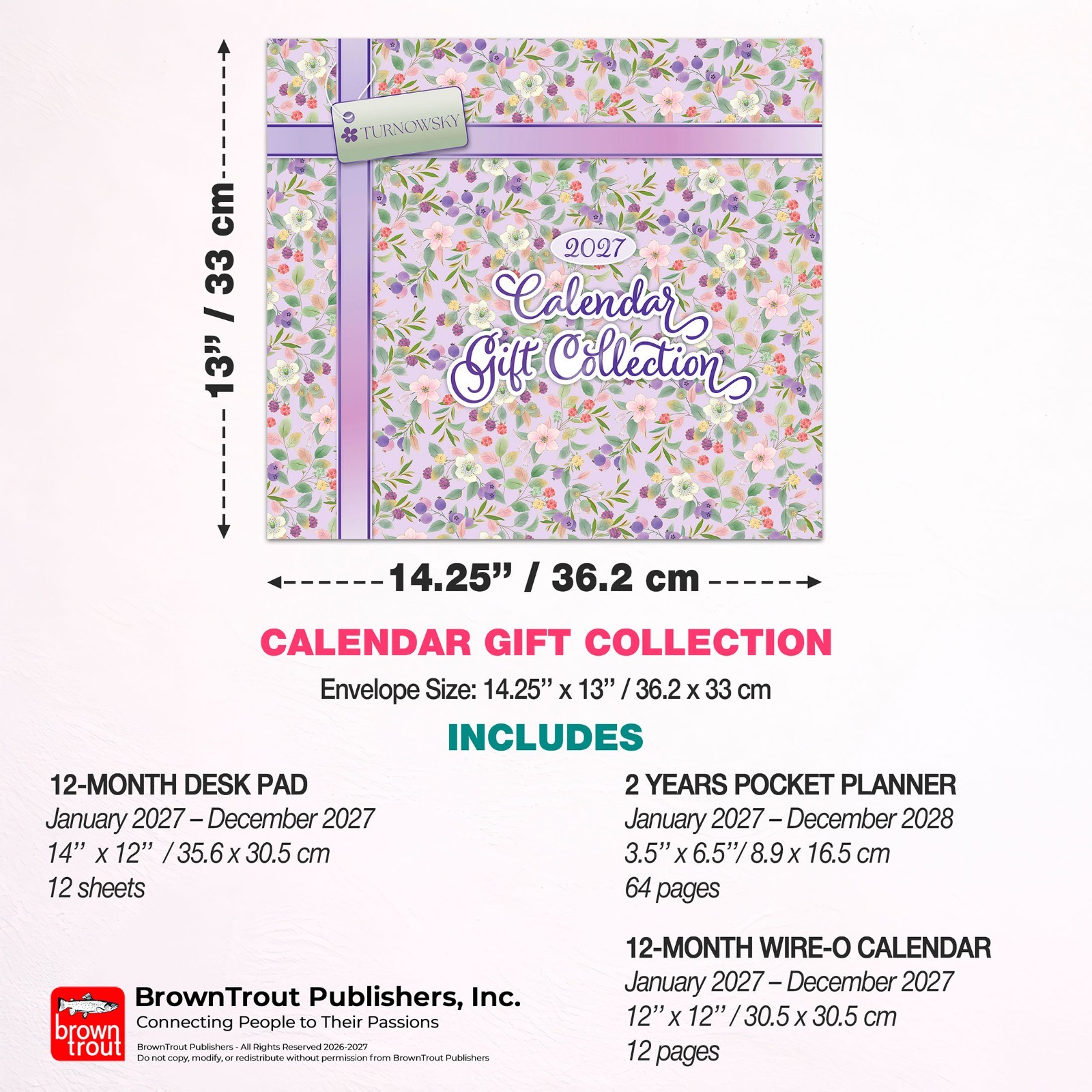 Turnowsky 2027 Gift Collection | Desk Pad, Wire-O Calendar, Pocket Planner