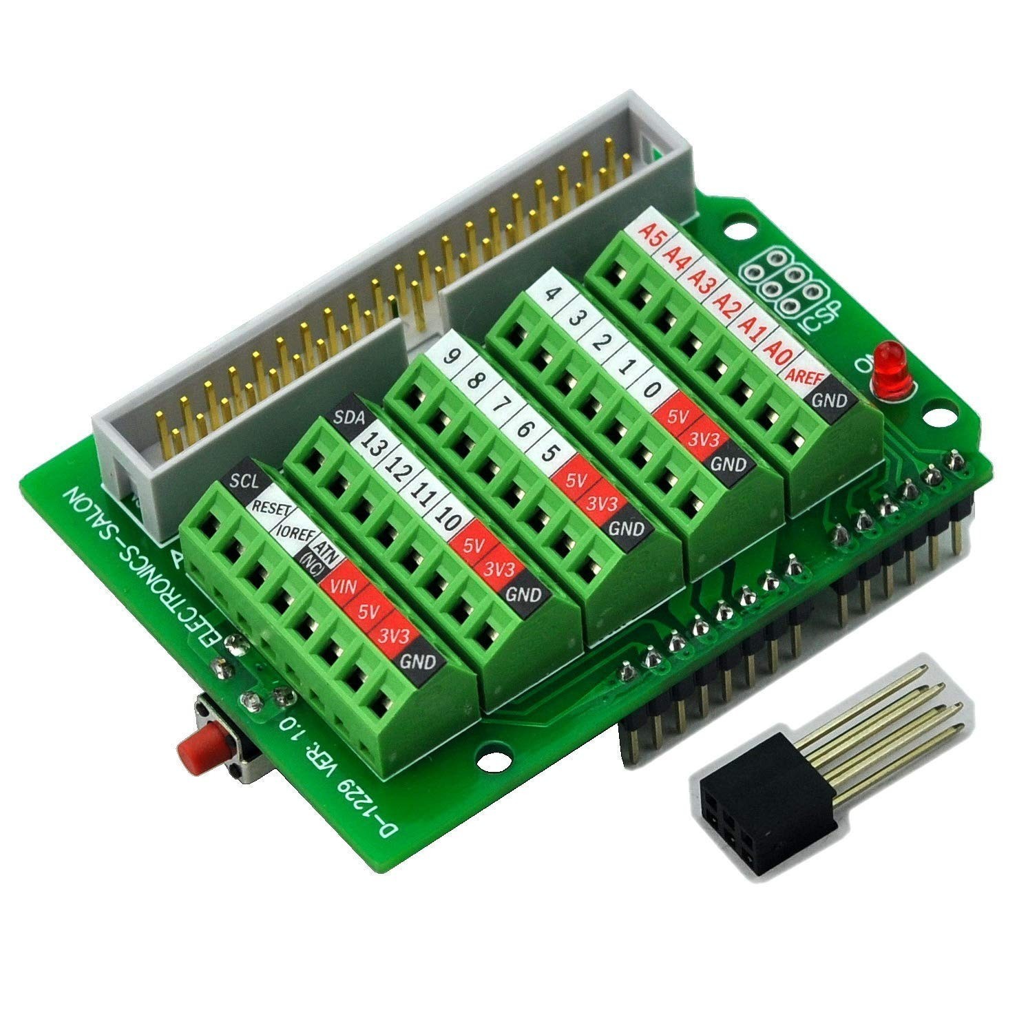 Arduino Screw Terminal Block Breakout Module, for Arduino UNO R3.