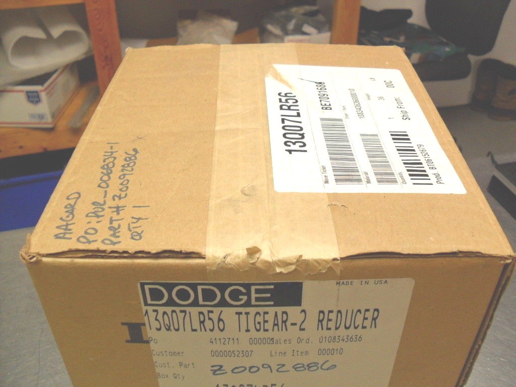 DODGE-TIGEAR-2 13Q07LR56 Reducer 7.5: 1 ratio Fatory Sealed Box Shafts 5/8″ od