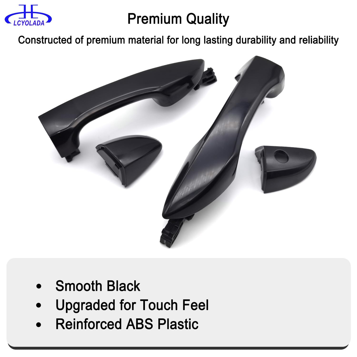 Set of 4 Exterior Door Handles for Toyota Corolla 2014-2019 OEM Replacement
