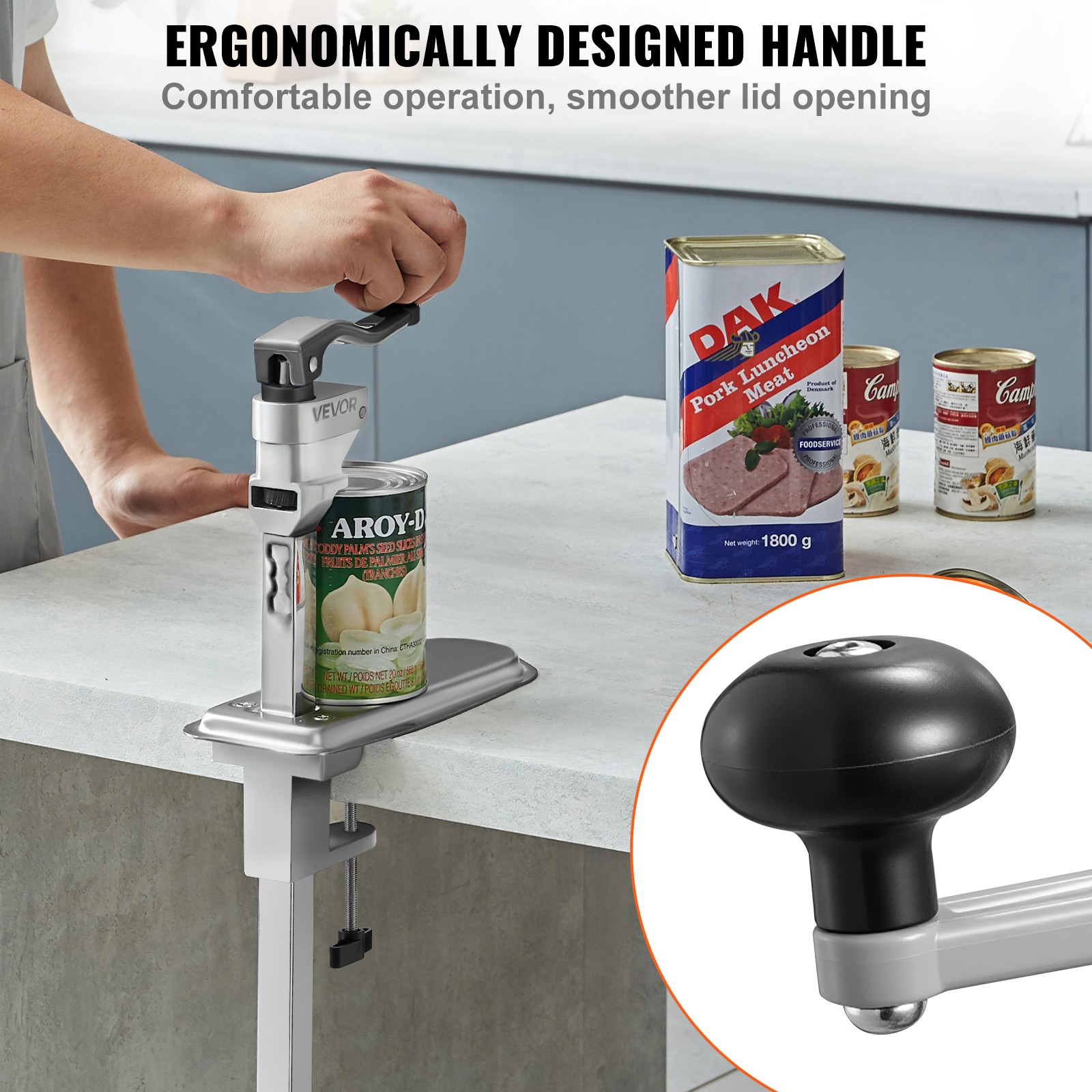 VEVOR Commercial Can Opener Heavy Duty Manual 15.75 in Can Opener Table Clamp