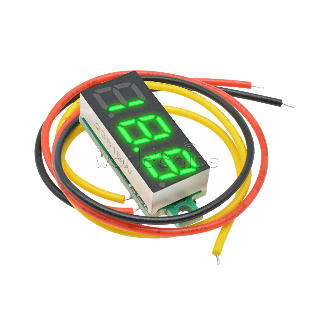 1-10PCS Mini DC0-100V 0.28In 3-Digital Voltmeter LED Voltage Panel Meter 3 Wire