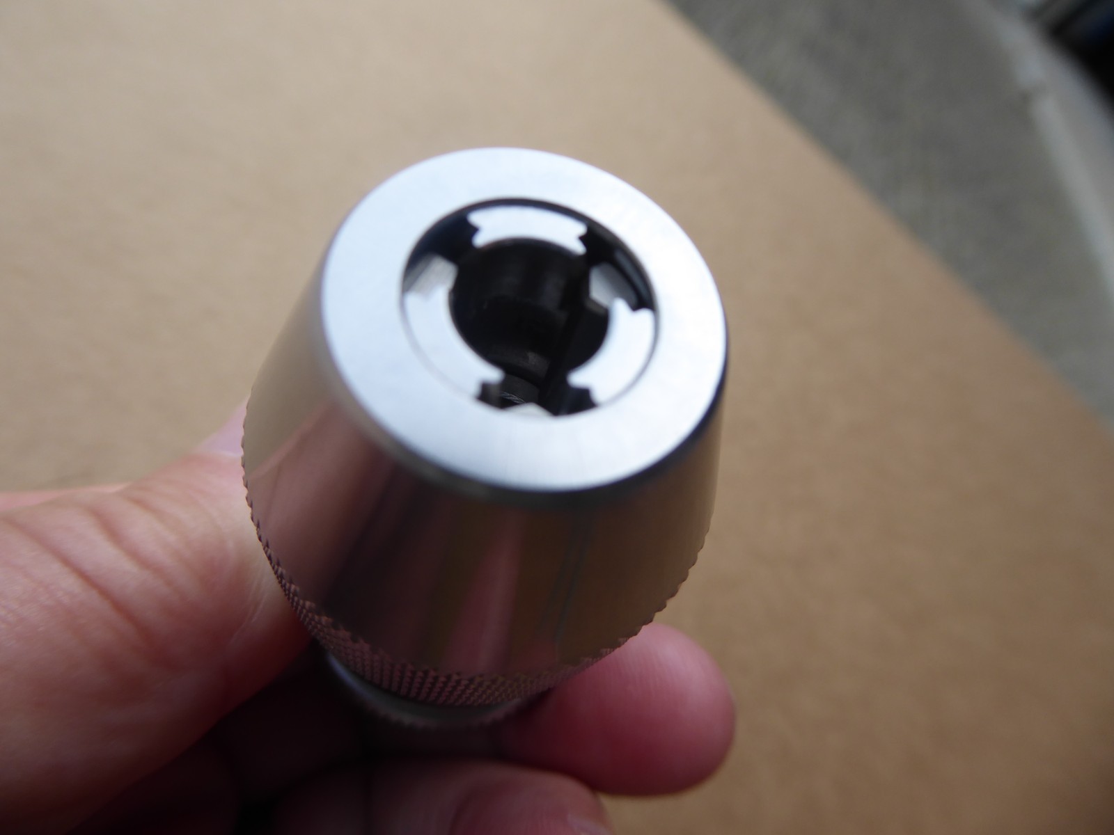 Keyless Drill Chuck, 0.6 – 7.4 mm, 50 J1 Inner Taper Mount, NOS, Germany