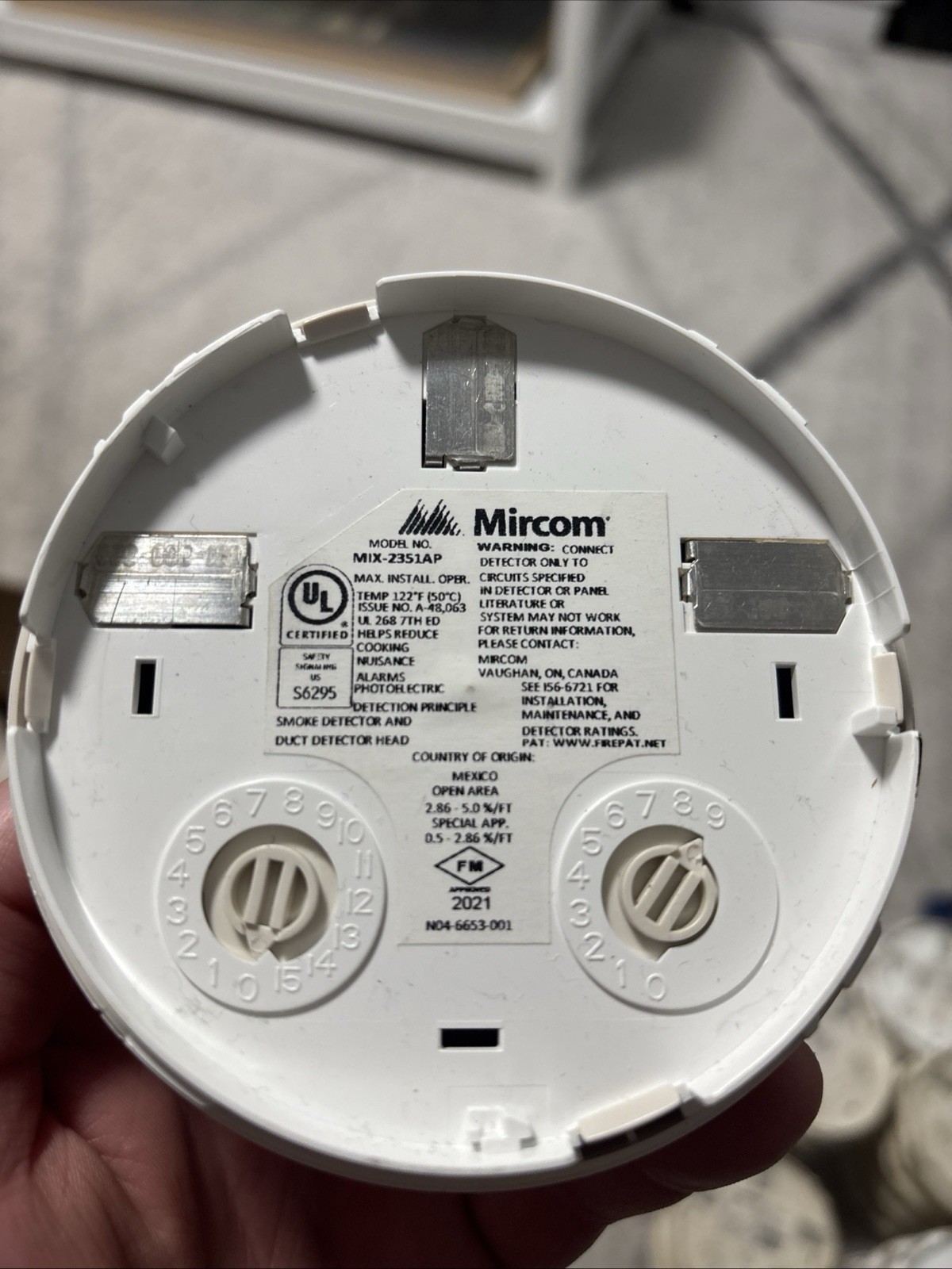 Mircom MIX-2351AP Addressable Smoke Detector