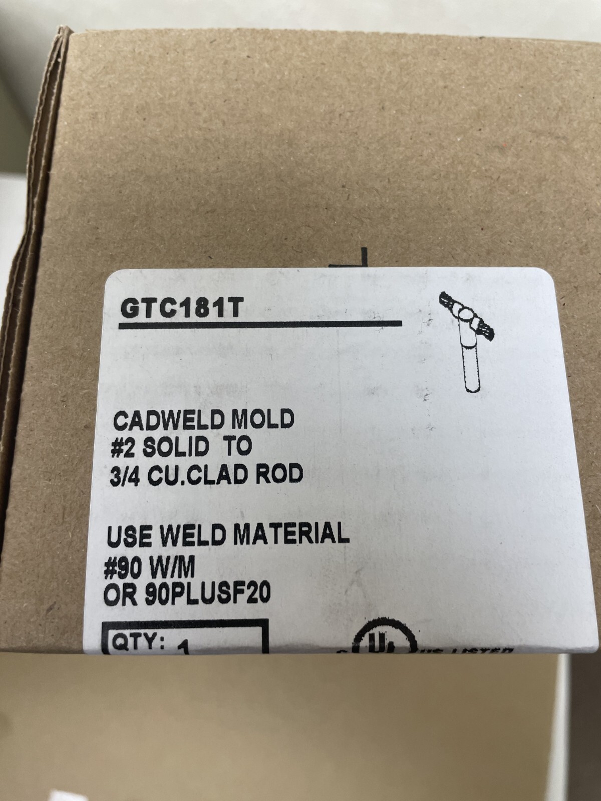 Cadweld/Erico GTC – 181T NVent Erico #2 to 3/4″ Ground Rod Mold