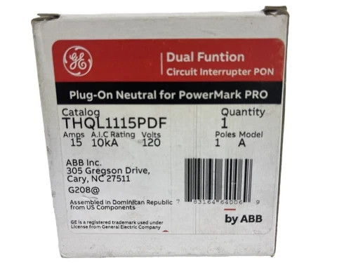 LOT OF 10 NEW GE ABB THQL1115PDF Circuit Breaker Dual Function AFCI GFCI 15 Amp