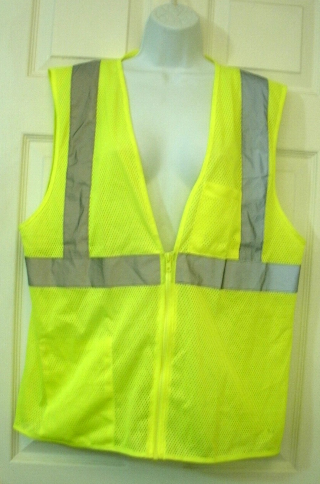 Zippered Safety Vest Genlty Used Yellow Pocket S Small M Medium Large XL 2XL