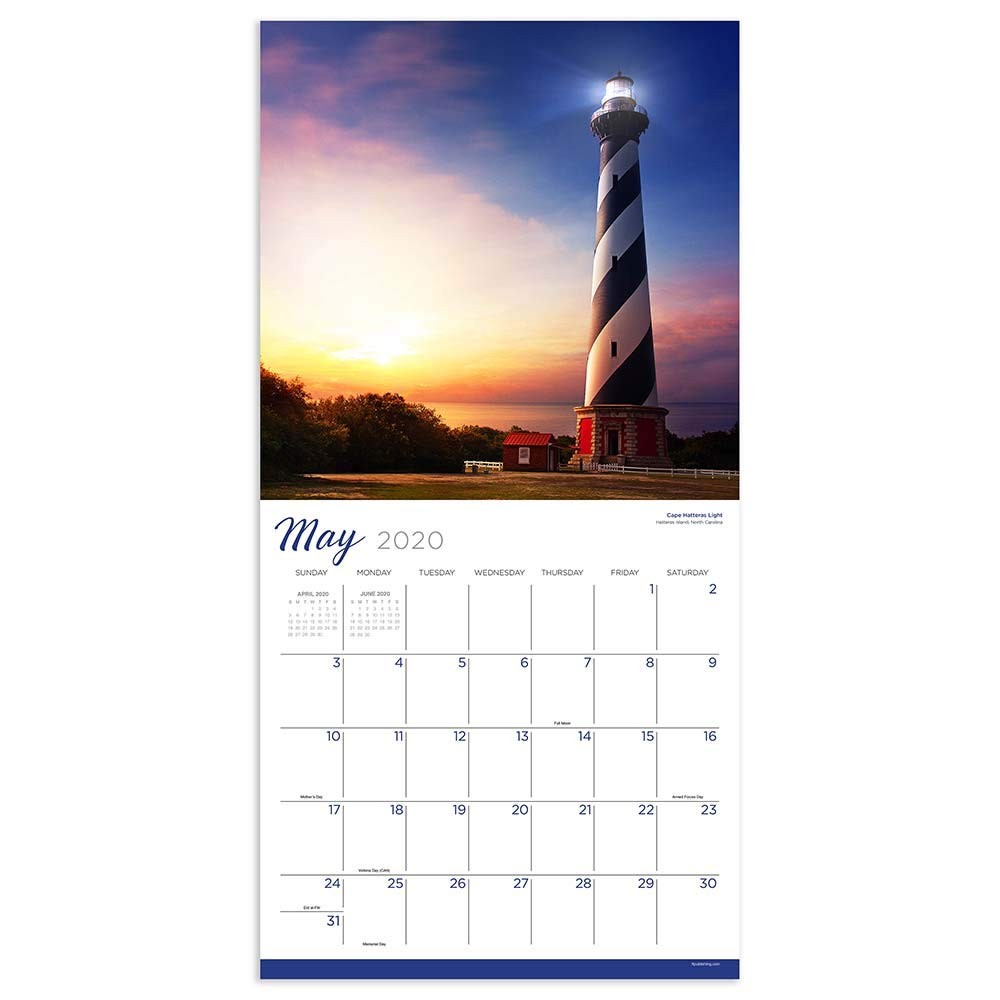 2020 Lighthouses Wall Calendar