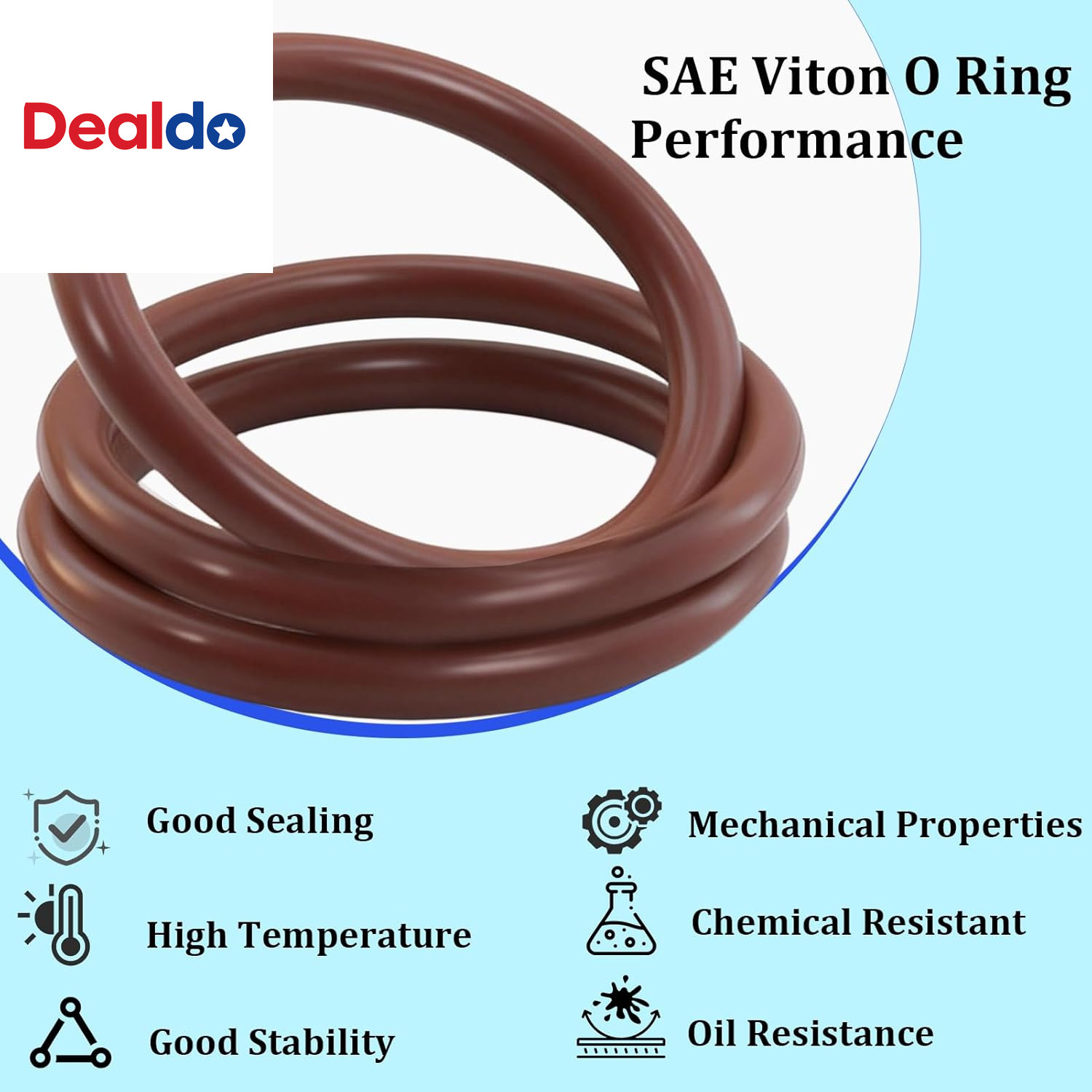 396 PCS SAE FKM Viton O Ring Assortment Kit, 30 Sizes Viton O-Ring Kit, Shore 75