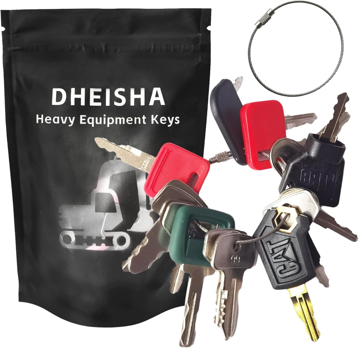 15PCS Heavy Equipment Key Set Construction Master Equipment Set