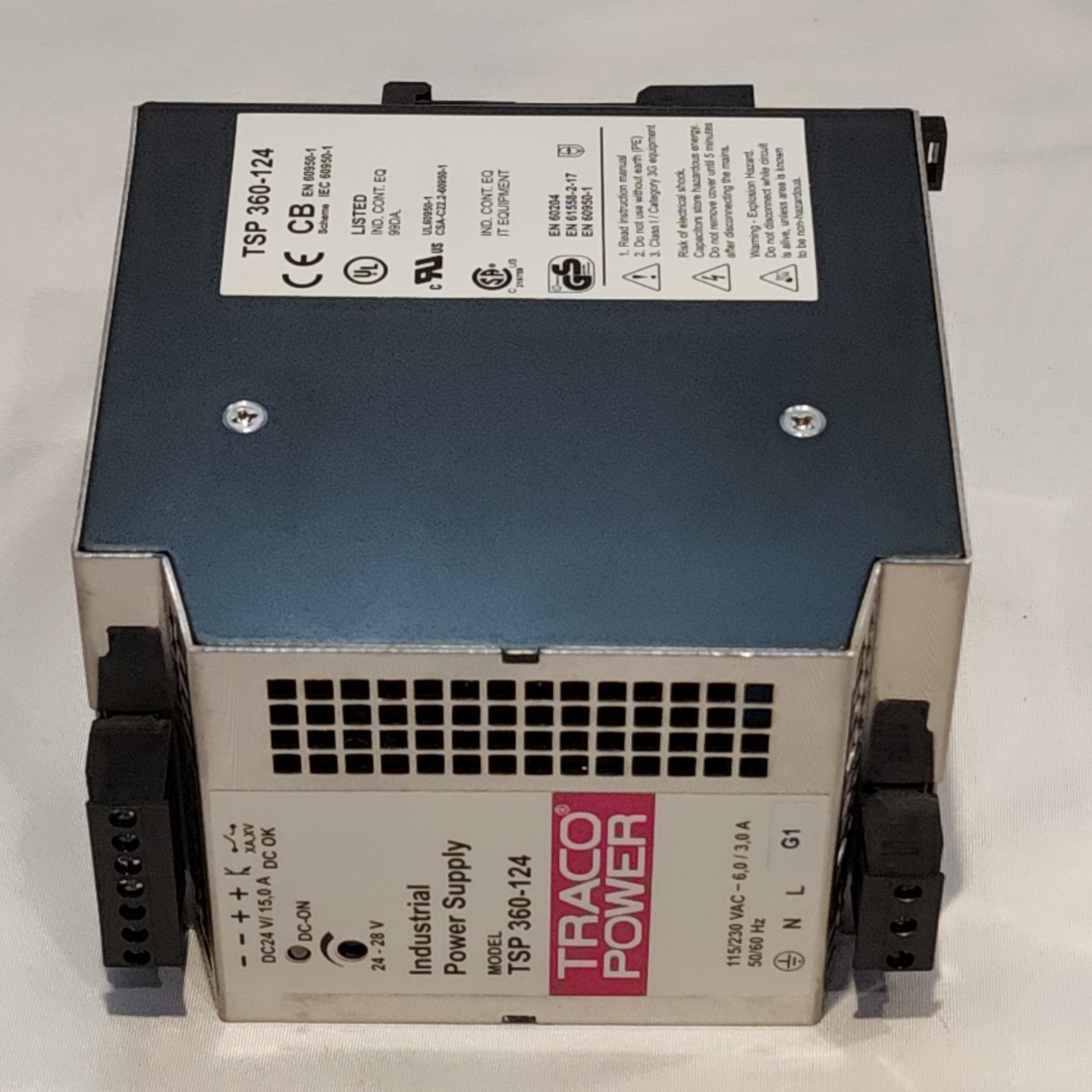 Traco Power TSP 360-124 Induatrial Power Supply 24VDC/15.0A