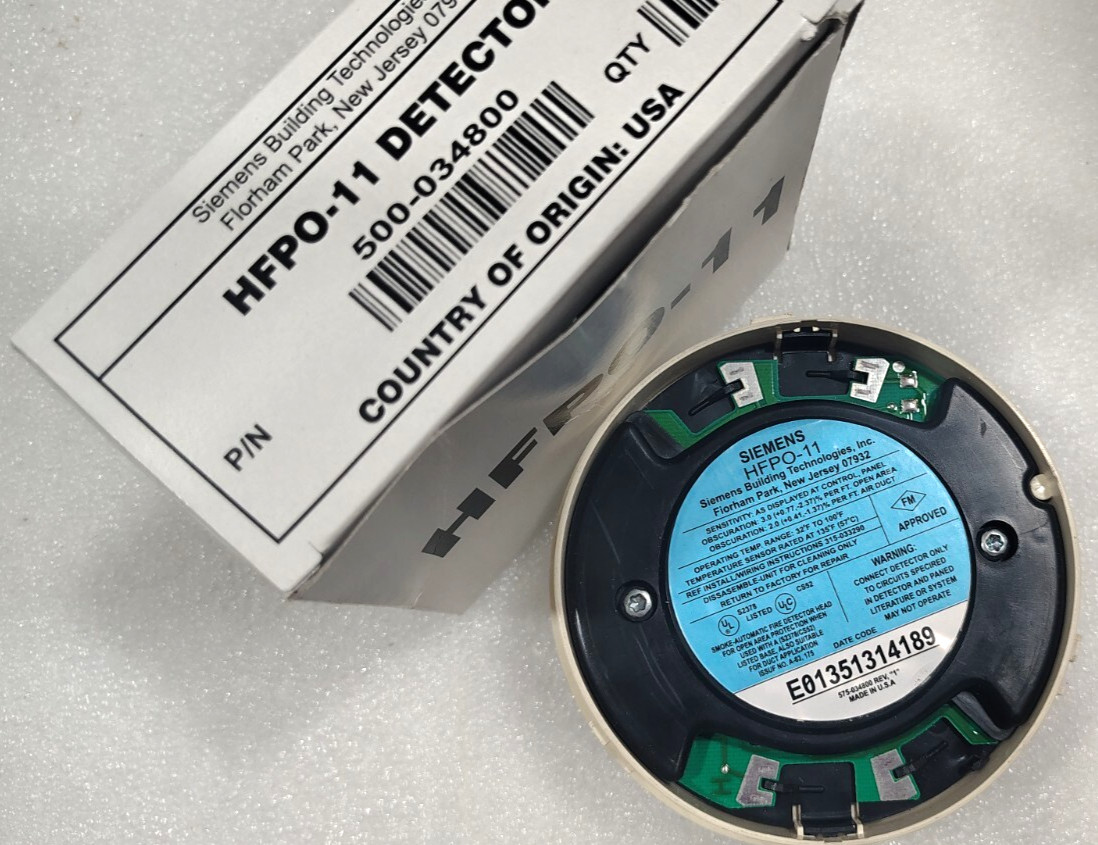 HFPO-11 SIEMENS FIRE ALARM SMOKE HEAT DETECTOR WITH BASE